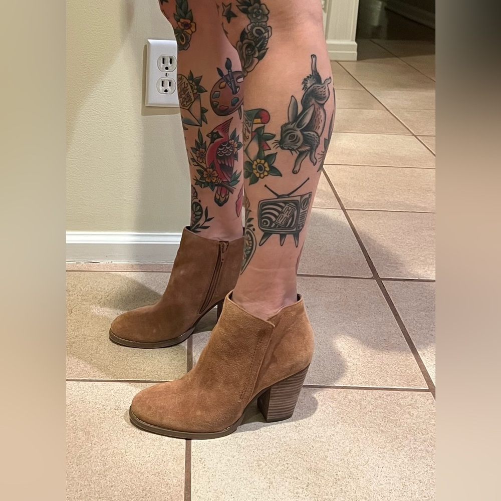 Guess suede booties, size 7